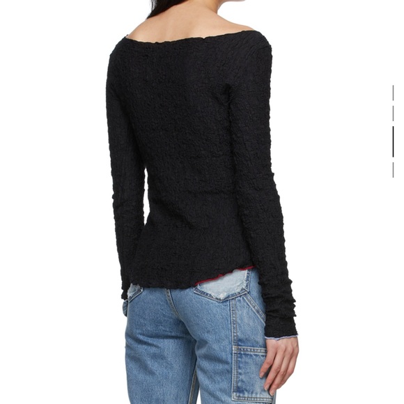 Anderson Bell black cotton cardigan SSENSE exclusive - Picture 2 of 8
